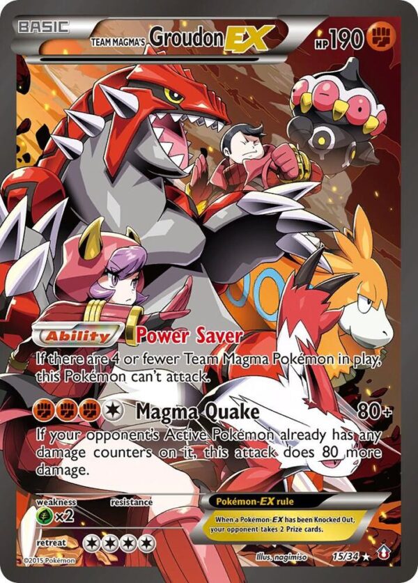 Team Magma’s Groudon EX 15/34 Holofoil Double Crisis Team Magma’s Groudon EX 15/34 Holofoil Double Crisis