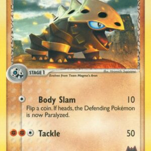 Team Magma’s Lairon 20/95 Reverse Holofoil Team Magma vs Team Aqua