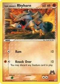 Team Magma's Rhyhorn | 68/95 | Reverse Holofoil | Team Magma vs Team Aqua