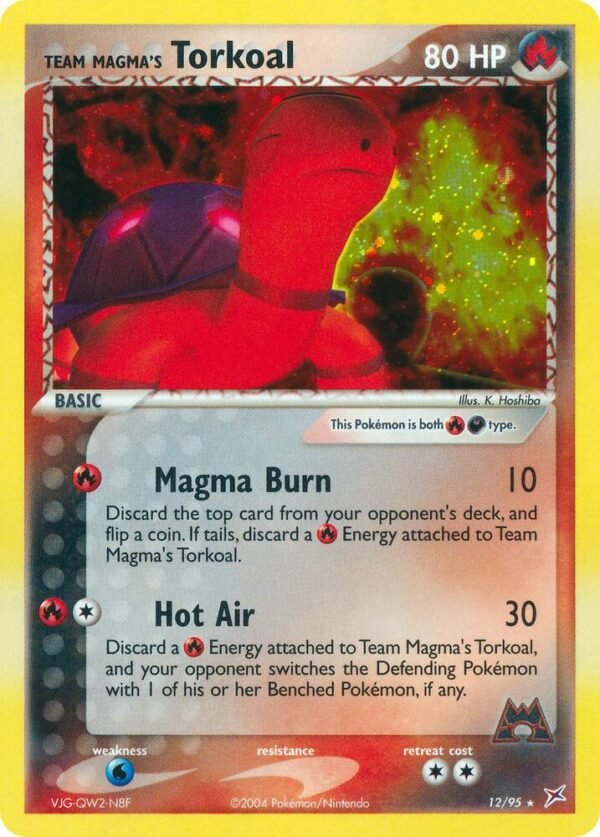 Team Magma’s Torkoal 12/95 Reverse Holofoil Team Magma vs Team Aqua Team Magma’s Torkoal 12/95 Reverse Holofoil Team Magma vs Team Aqua