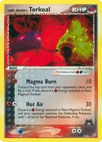 Team Magma's Torkoal | 12/95 | Reverse Holofoil | Team Magma vs Team Aqua