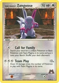 Team Magma's Zangoose | 23/95 | Reverse Holofoil | Team Magma vs Team Aqua
