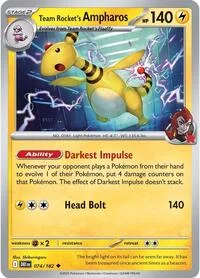 Team Rocket's Ampharos | 074/182 | Reverse Holofoil | SV10: Destined Rivals