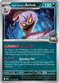 Team Rocket's Arbok | 113/182 | Reverse Holofoil | SV10: Destined Rivals