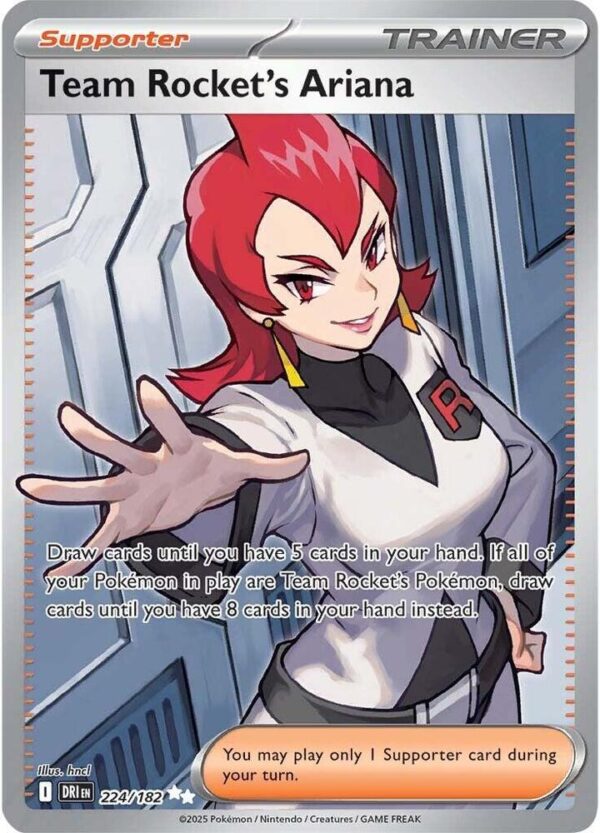 Team Rocket’s Ariana 224/182 Holofoil SV10: Destined Rivals Team Rocket’s Ariana 224/182 Holofoil SV10: Destined Rivals
