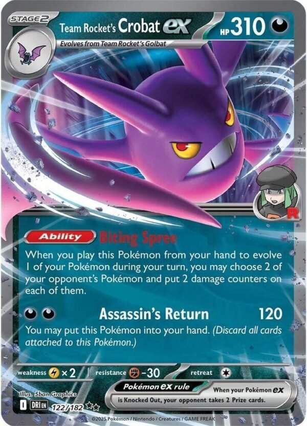 Team Rocket’s Crobat ex 122/182 Holofoil SV10: Destined Rivals