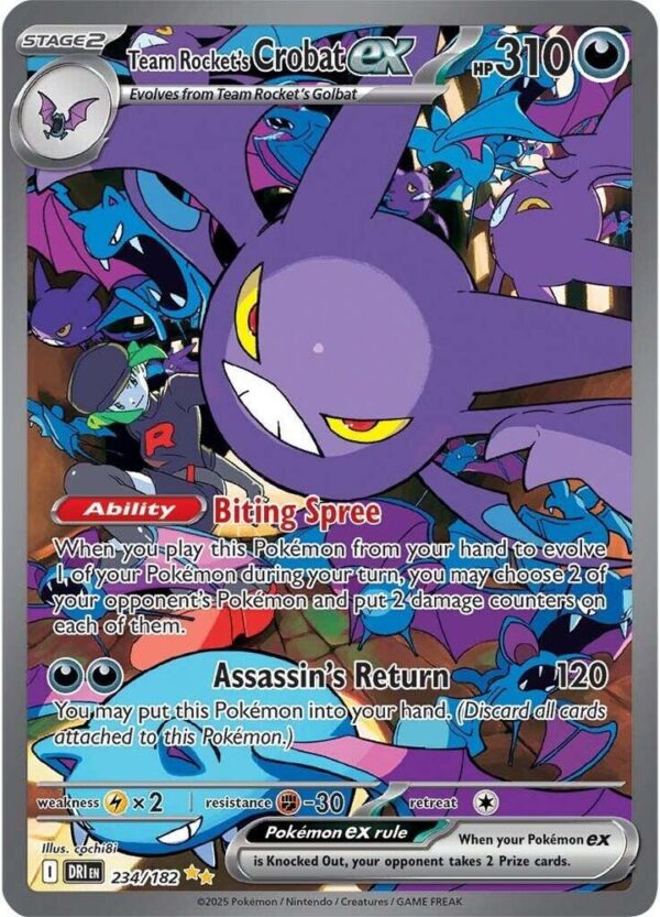 Team Rocket’s Crobat ex 234/182 Holofoil SV10: Destined Rivals