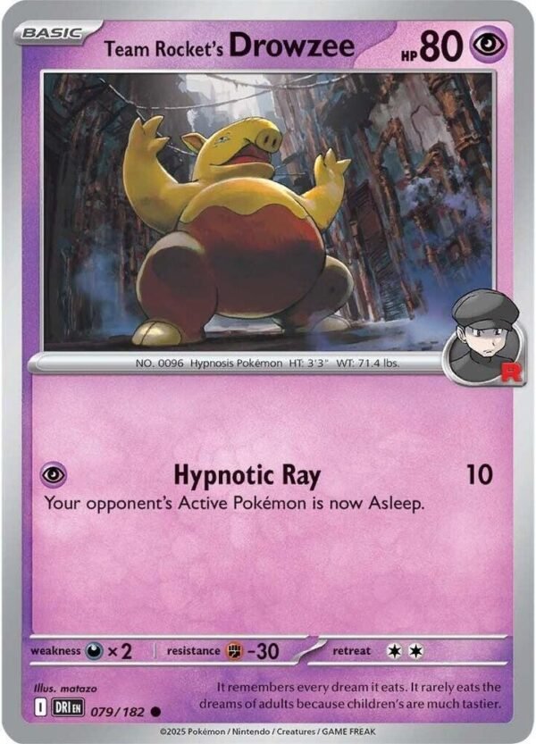 Team Rocket’s Drowzee 079/182 Normal SV10: Destined Rivals