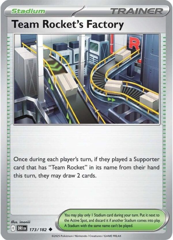 Team Rocket’s Factory 173/182 Normal SV10: Destined Rivals Team Rocket’s Factory 173/182 Normal SV10: Destined Rivals