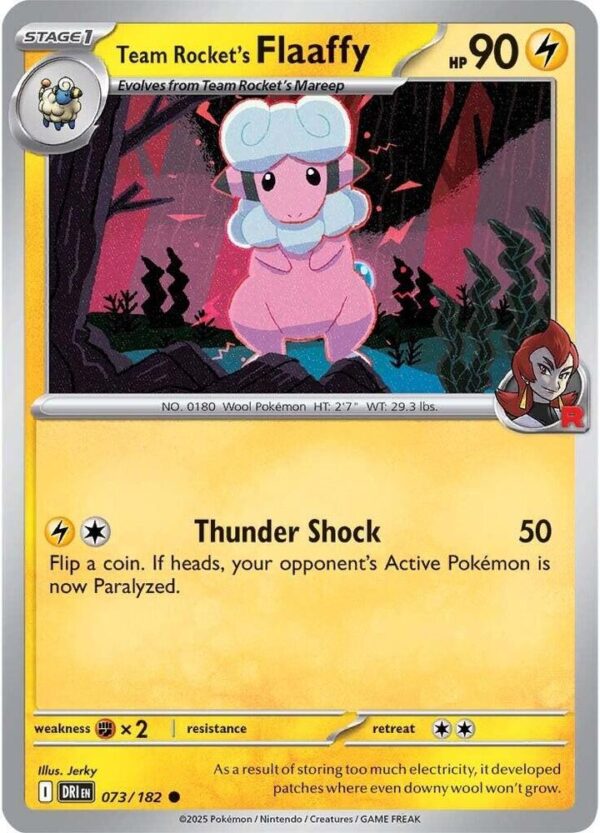 Team Rocket’s Flaaffy 073/182 Reverse Holofoil SV10: Destined Rivals