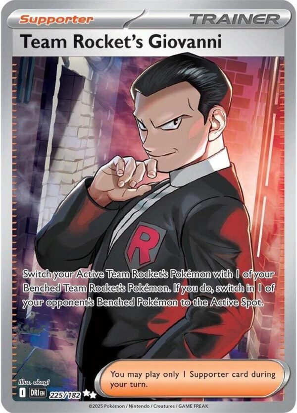 Team Rocket’s Giovanni 225/182 Holofoil SV10: Destined Rivals