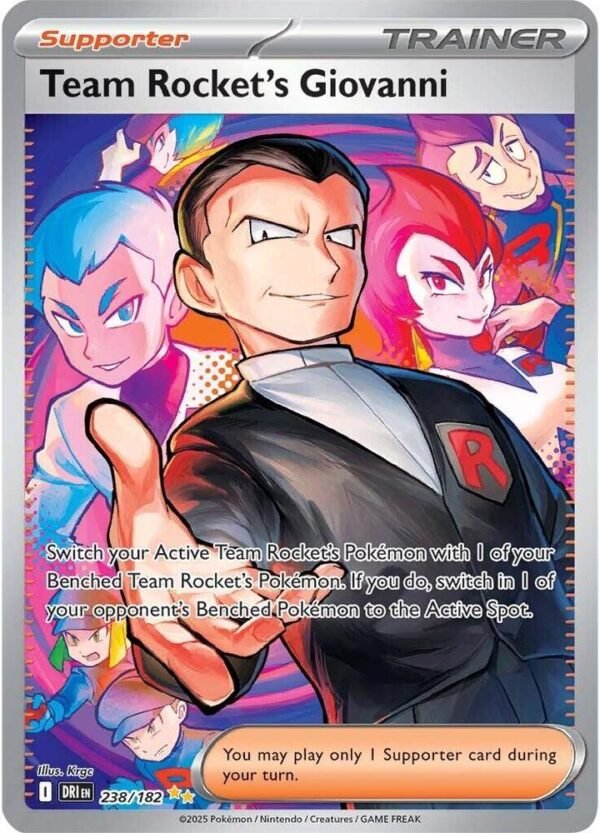 Team Rocket’s Giovanni 238/182 Holofoil SV10: Destined Rivals