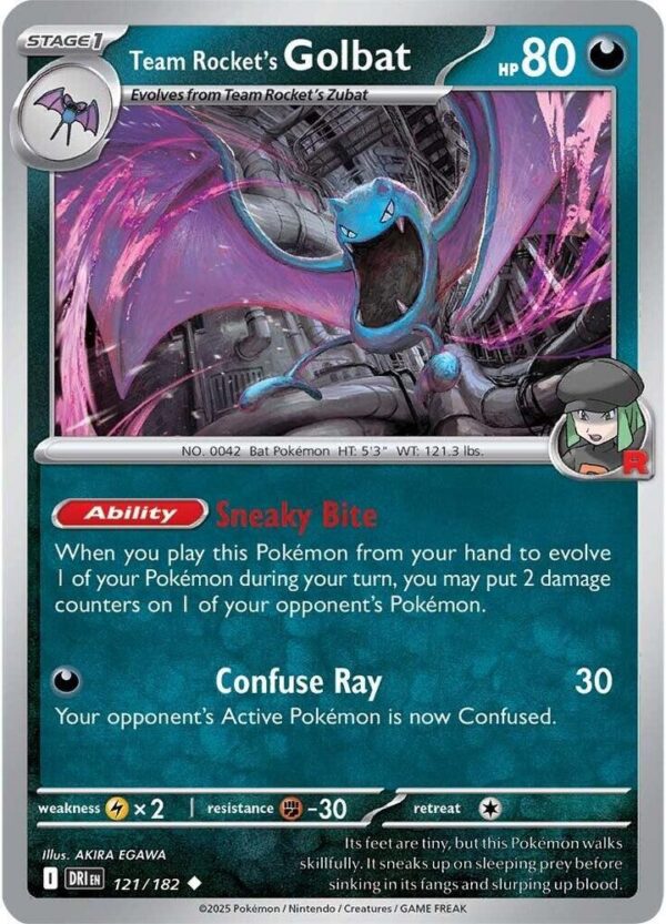 Team Rocket’s Golbat 121/182 Normal SV10: Destined Rivals Team Rocket’s Golbat 121/182 Normal SV10: Destined Rivals