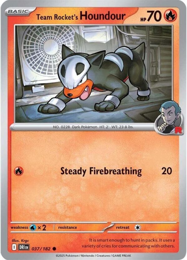 Team Rocket’s Houndour 037/182 Normal SV10: Destined Rivals