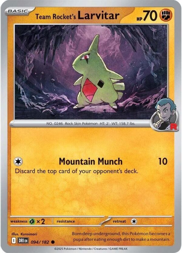 Team Rocket’s Larvitar 094/182 Reverse Holofoil SV10: Destined Rivals