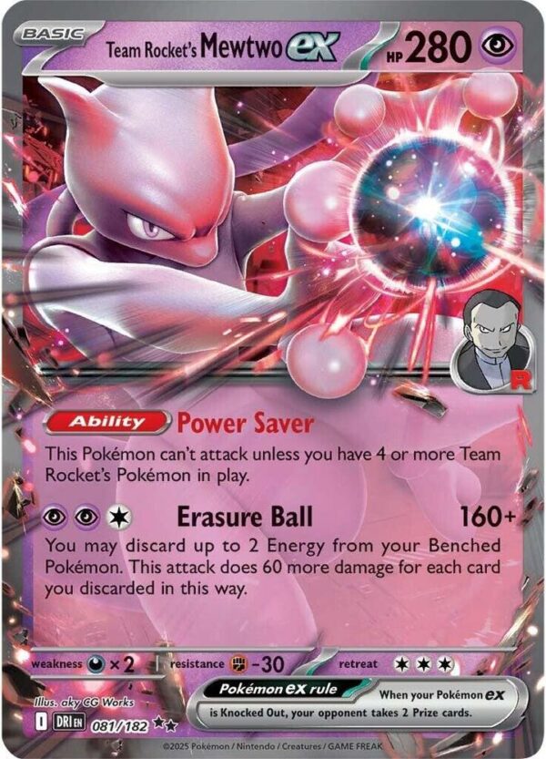 Team Rocket’s Mewtwo ex 081/182 Holofoil SV10: Destined Rivals