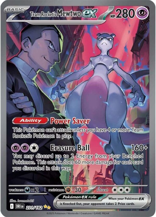 Team Rocket’s Mewtwo ex 231/182 Holofoil SV10: Destined Rivals
