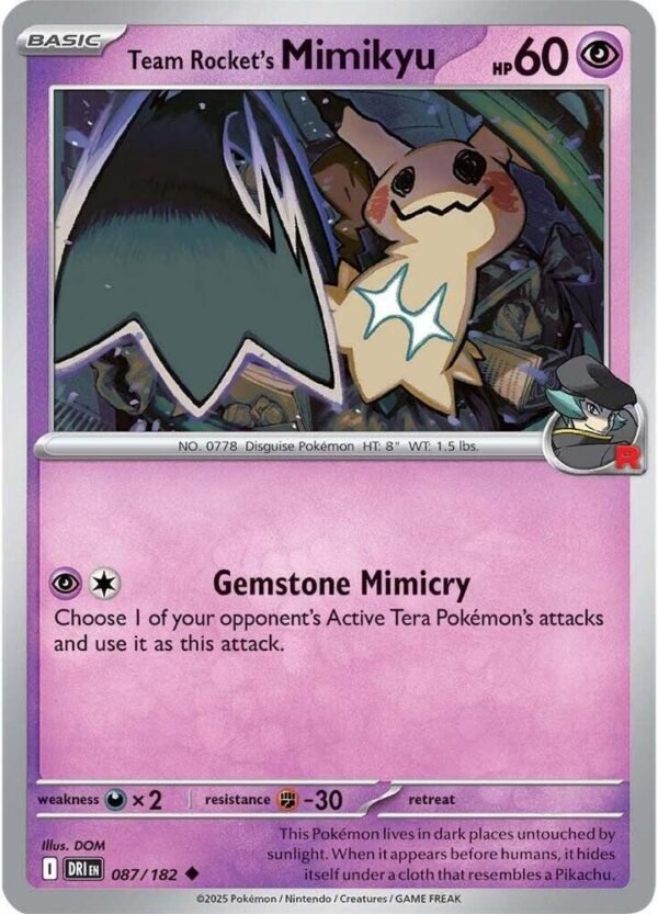 Team Rocket’s Mimikyu 087/182 Reverse Holofoil SV10: Destined Rivals