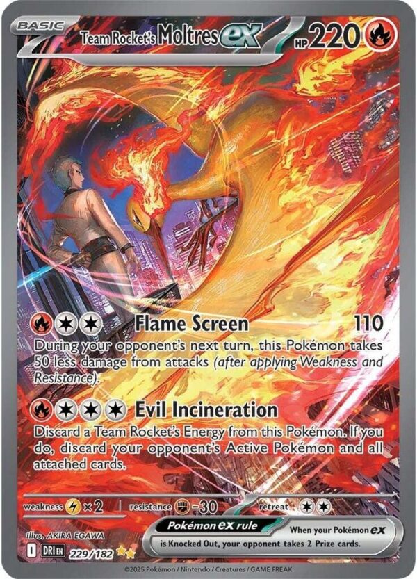 Team Rocket’s Moltres ex 229/182 Holofoil SV10: Destined Rivals Team Rocket’s Moltres ex 229/182 Holofoil SV10: Destined Rivals