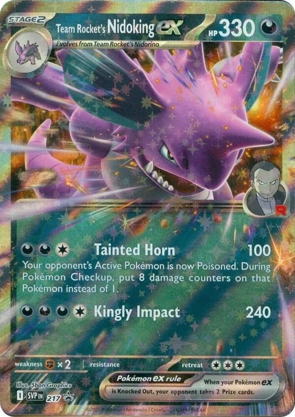 Team Rocket’s Nidoking ex 217 Holofoil SV: Scarlet & Violet Promo Cards Team Rocket’s Nidoking ex 217 Holofoil SV: Scarlet & Violet Promo Cards