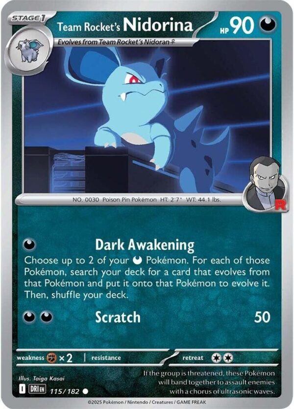Team Rocket’s Nidorina 115/182 Normal SV10: Destined Rivals Team Rocket’s Nidorina 115/182 Normal SV10: Destined Rivals