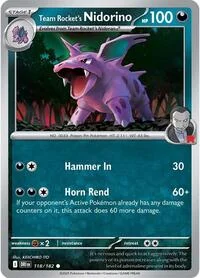 Team Rocket's Nidorino | 118/182 | Reverse Holofoil | SV10: Destined Rivals