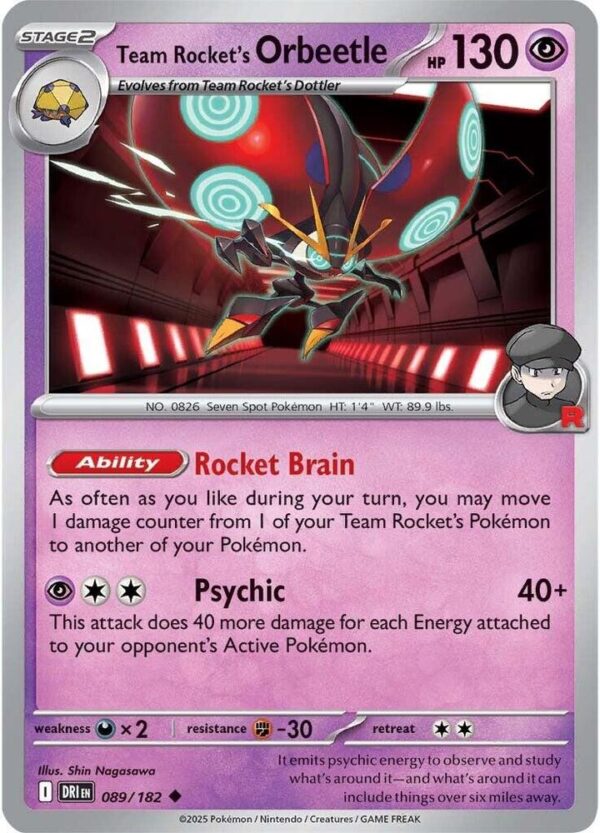 Team Rocket’s Orbeetle 089/182 Normal SV10: Destined Rivals Team Rocket’s Orbeetle 089/182 Normal SV10: Destined Rivals