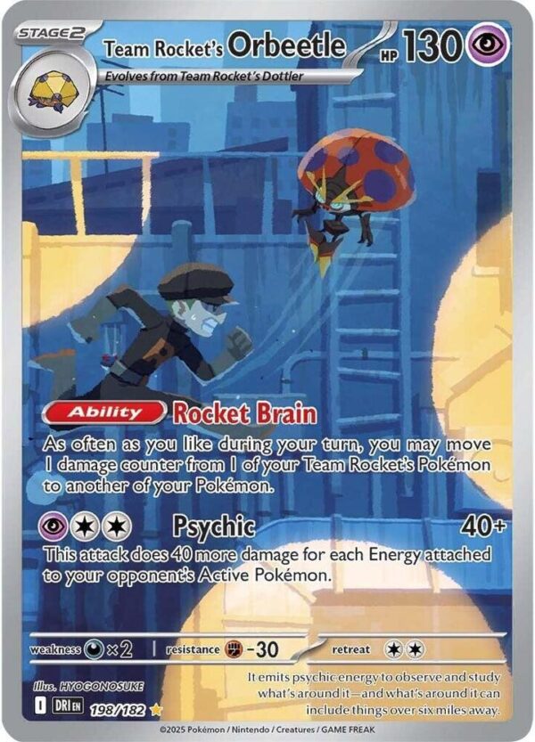 Team Rocket’s Orbeetle 198/182 Holofoil SV10: Destined Rivals Team Rocket’s Orbeetle 198/182 Holofoil SV10: Destined Rivals