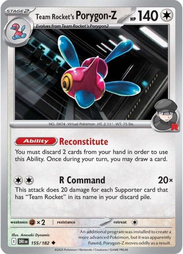 Team Rocket’s Porygon-Z 155/182 Normal SV10: Destined Rivals