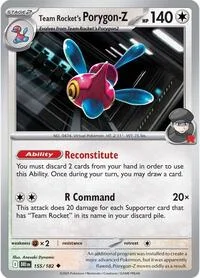 Team Rocket's Porygon-Z | 155/182 | Reverse Holofoil | SV10: Destined Rivals