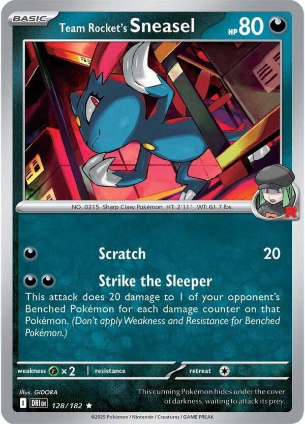 Team Rocket’s Sneasel 128/182 Holofoil SV10: Destined Rivals