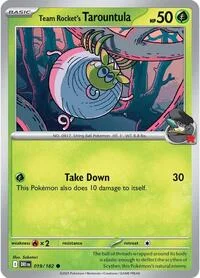 Team Rocket's Tarountula | 019/182 | Reverse Holofoil | SV10: Destined Rivals