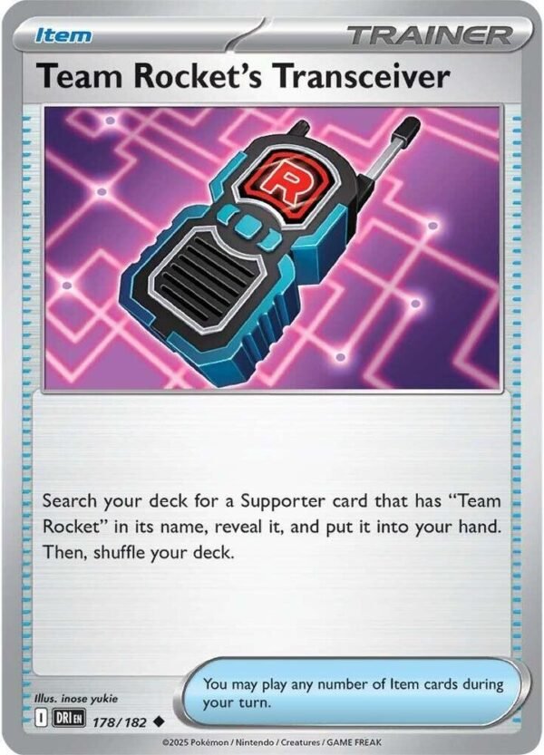 Team Rocket’s Transceiver 178/182 Normal SV10: Destined Rivals