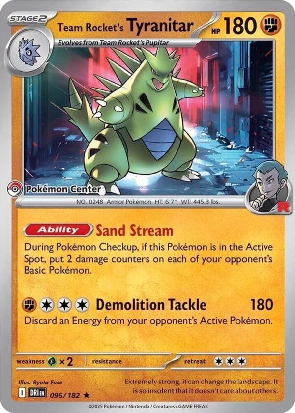 Team Rocket’s Tyranitar (Pokemon Center Exclusive) 096/182 Normal Miscellaneous Cards & Products
