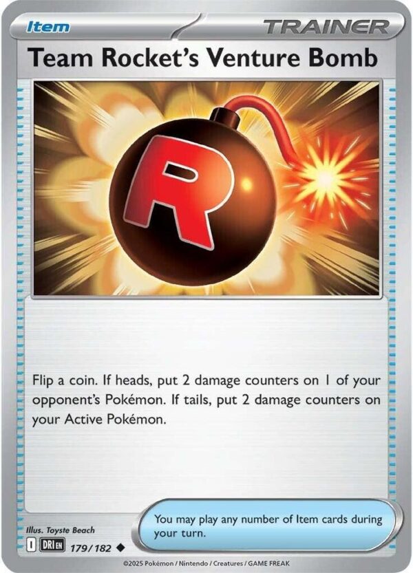 Team Rocket’s Venture Bomb 179/182 Normal SV10: Destined Rivals