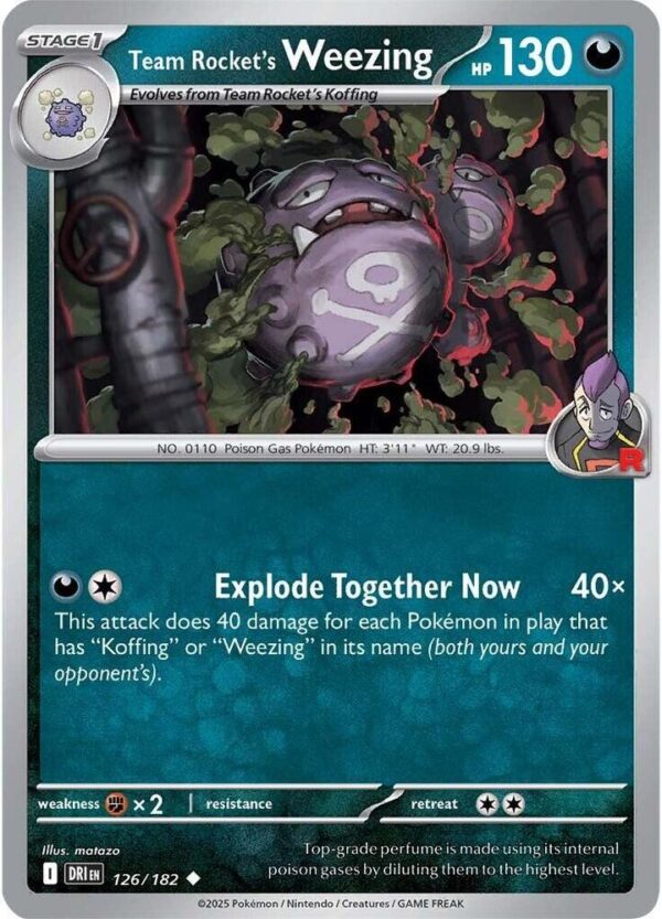 Team Rocket’s Weezing 126/182 Normal SV10: Destined Rivals Team Rocket’s Weezing 126/182 Normal SV10: Destined Rivals