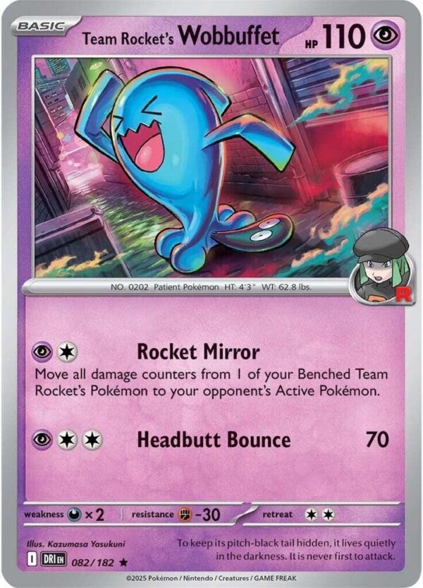 Team Rocket’s Wobbuffet 082/182 Holofoil SV10: Destined Rivals