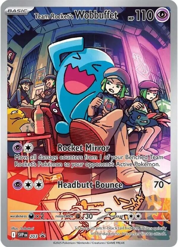 Team Rocket’s Wobbuffet 203 Holofoil SV: Scarlet & Violet Promo Cards Team Rocket’s Wobbuffet 203 Holofoil SV: Scarlet & Violet Promo Cards