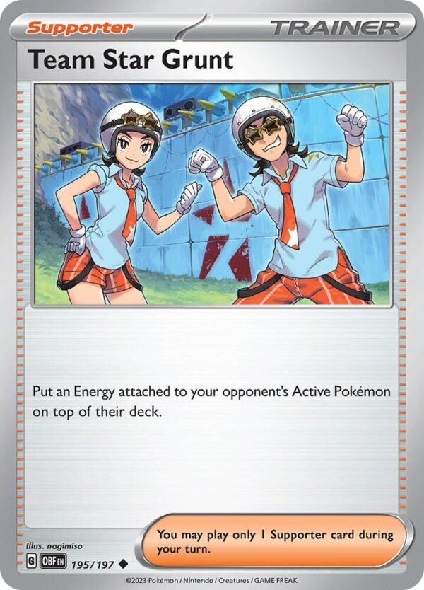 Team Star Grunt 195/197 Normal SV03: Obsidian Flames