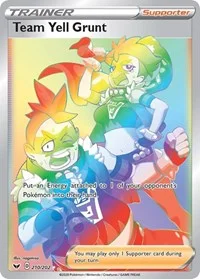 Team Yell Grunt (Secret) | 210/202 | Holofoil | SWSH01: Sword & Shield Base Set