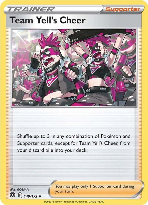 Team Yell’s Cheer 149/172 Reverse Holofoil SWSH09: Brilliant Stars Team Yell’s Cheer 149/172 Reverse Holofoil SWSH09: Brilliant Stars