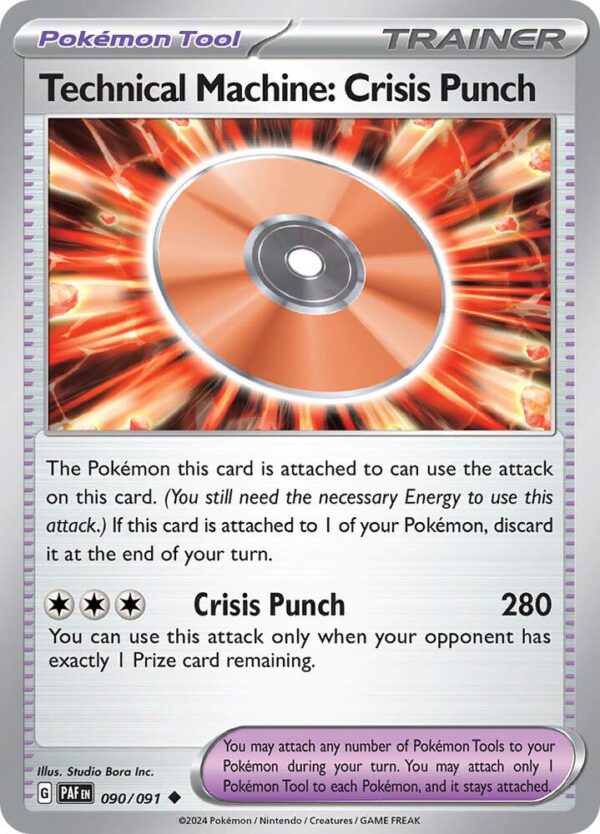 Technical Machine: Crisis Punch 090/091 Normal SV: Paldean Fates Technical Machine: Crisis Punch 090/091 Normal SV: Paldean Fates