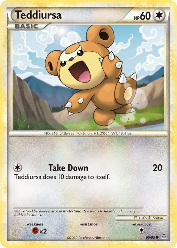 Teddiursa 65/95 Reverse Holofoil Unleashed Teddiursa 65/95 Reverse Holofoil Unleashed