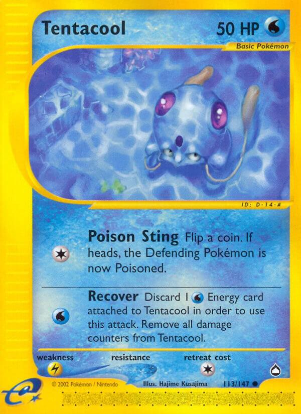 Tentacool 113/147 Reverse Holofoil Aquapolis