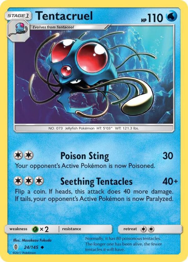 Tentacruel 24/145 Reverse Holofoil SM – Guardians Rising
