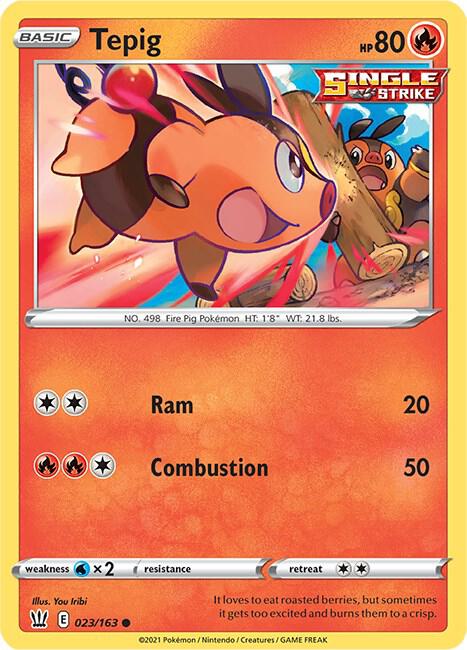 Tepig 023/163 Normal SWSH05: Battle Styles Tepig 023/163 Normal SWSH05: Battle Styles