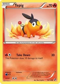 Tepig (16) | 16/114 | Reverse Holofoil | Black and White