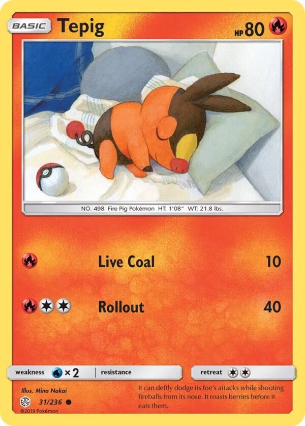 Tepig 31/236 Reverse Holofoil SM – Cosmic Eclipse