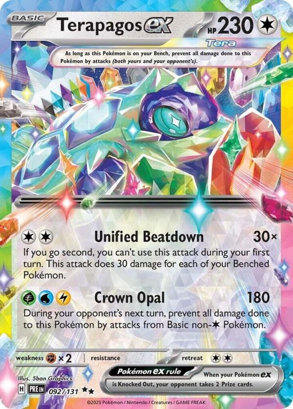 Terapagos ex 092/131 Holofoil SV: Prismatic Evolutions Terapagos ex 092/131 Holofoil SV: Prismatic Evolutions