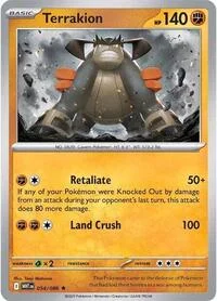 Terrakion | 054/086 | Reverse Holofoil | SV: White Flare